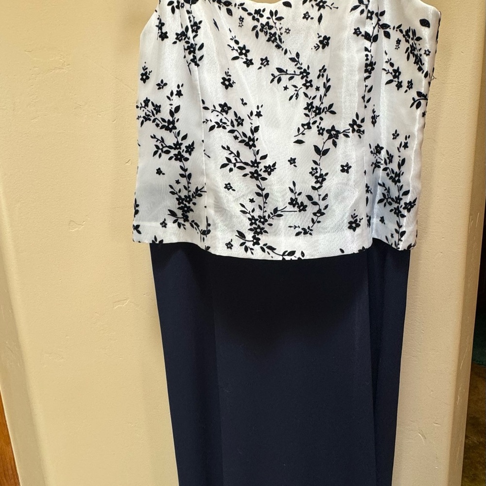Vintage R and M 12P navy and white dress with jacket - Picture 6 of 8
